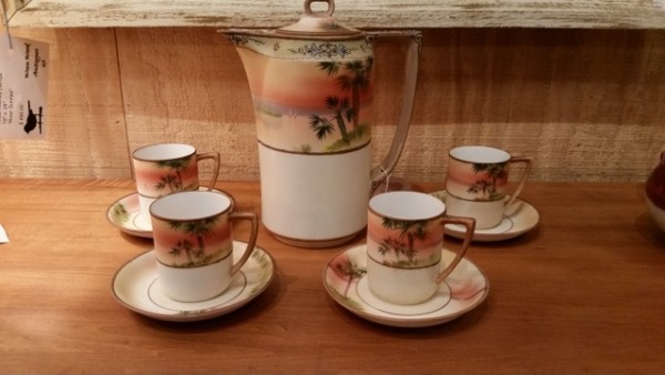 Antique hand painted Nippon Chocolate Set 